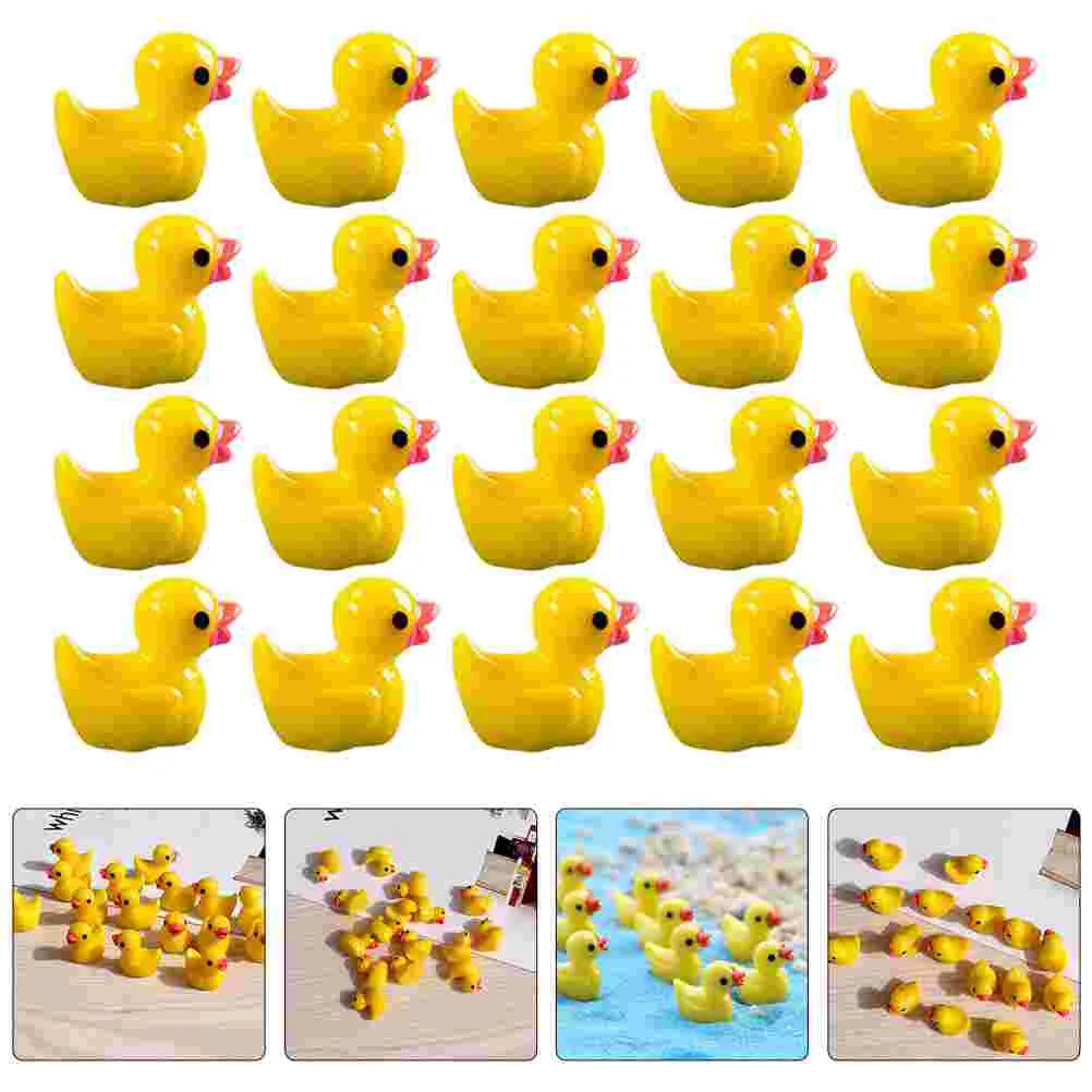 

100 Pcs Resin Mini Figurine Stuffed Animals Miniature Garden Accessory Supply Child Bulk