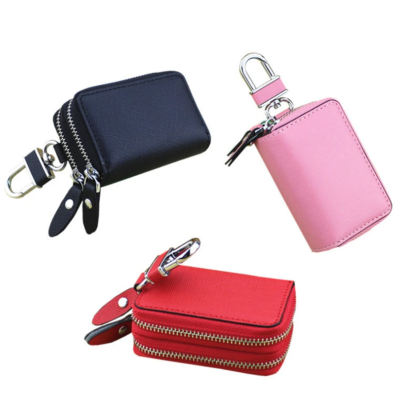 

Newest PU Leather Men & Women Car Key Bag Wallet Multi Function Key Case Fashion Housekeeper Holders Keychain