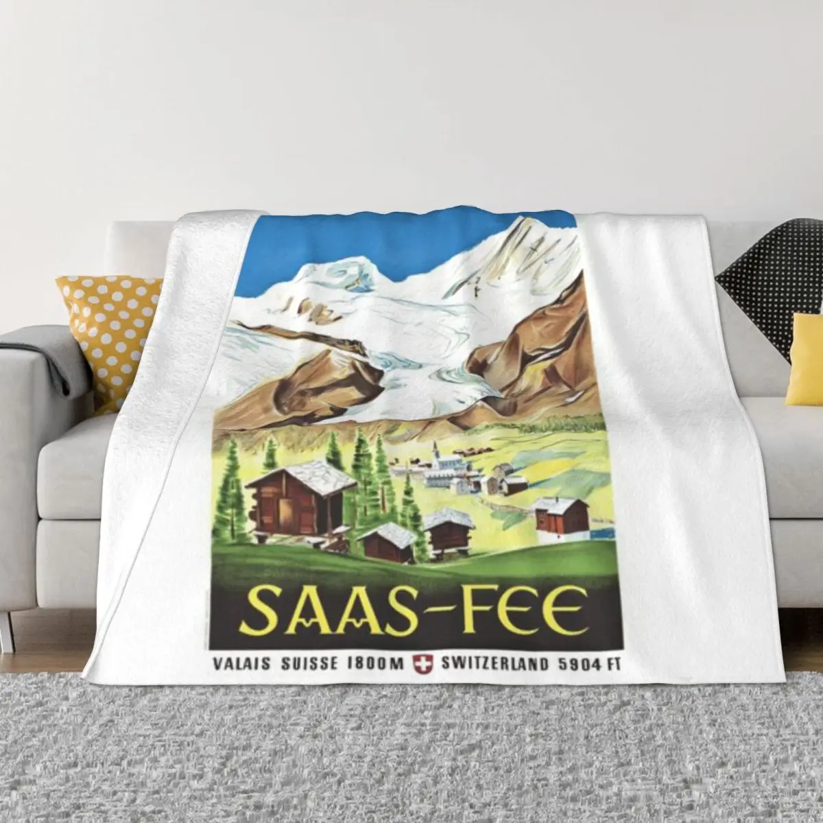 Ультрамягкое одеяло из микрофлиса Saas-Fee Switzerland
