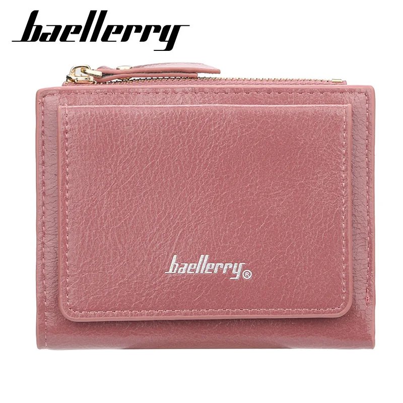 Новый женский короткий кожаный кошелек на молнии с двойной пряжкой в европейском