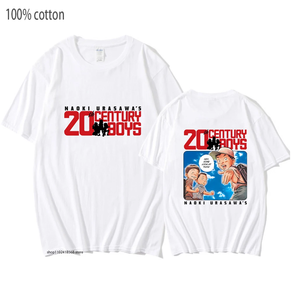 

20th Century Boys Shirt 100% Cotton Hey Come Look At This Graphic Tshirt Fashion Anime Manga Men Clothing Cartoon Women T-Shirts