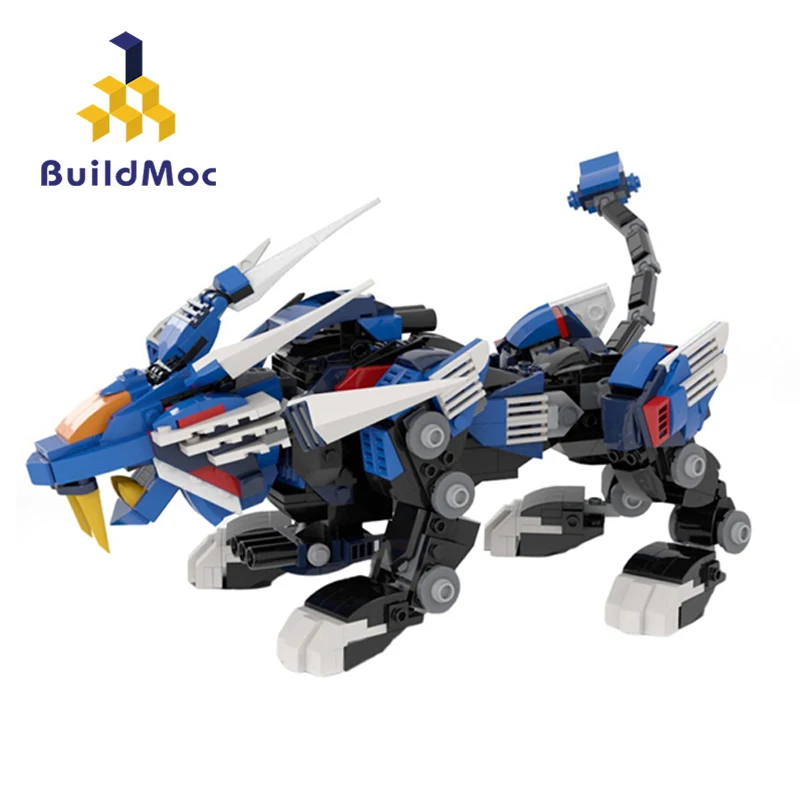 

MOC Anime Blade-Liger Building Blocks Kit Mechanical Beast Tiger Character Fighter Brick Model DIY Kids Brain Toy Birthday Gift