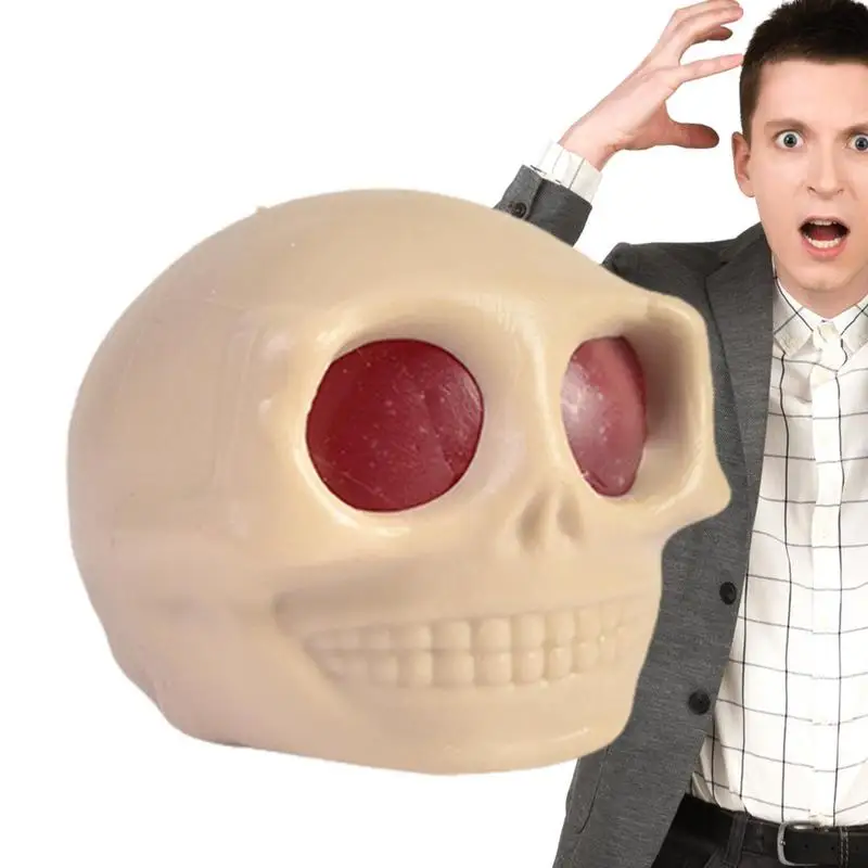 

Gothic Squeeze Skull Toy Toys Stress Relief Vent Decompress Toy Funny Halloween Toys For Children Gifts