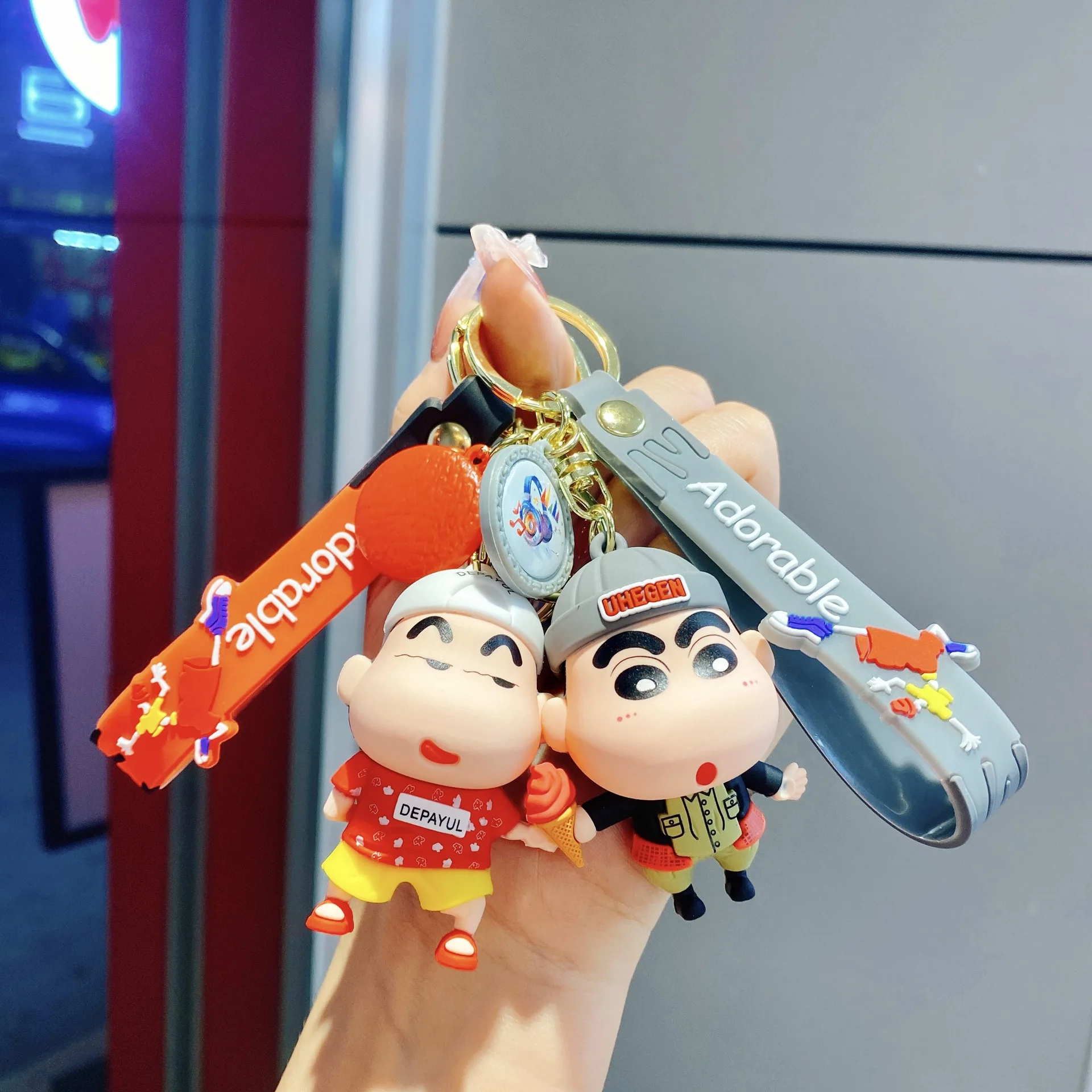 

Creative Cartoon PVC Tide Cool Little Boy Keychain Cute Car Key Ring Chain Bag Accessories Boys and Girls Small Gifts