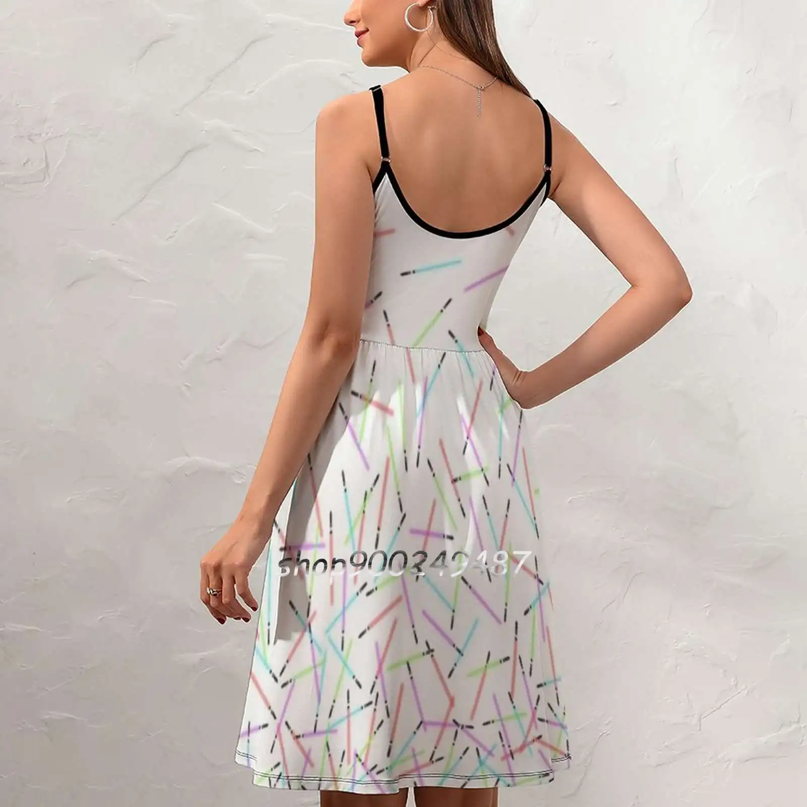 Платье-сабля на бретельках с эффектом дождя летнее платье-слинг сексуальное