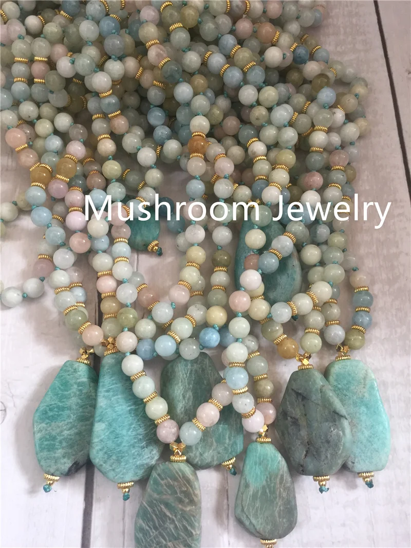 108 Mala larger Stone Bead Necklace