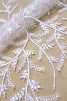 tulle embroidery lace fabric for wedding dress bridal lace gown veil lace embroidery lace fabric sell by yard