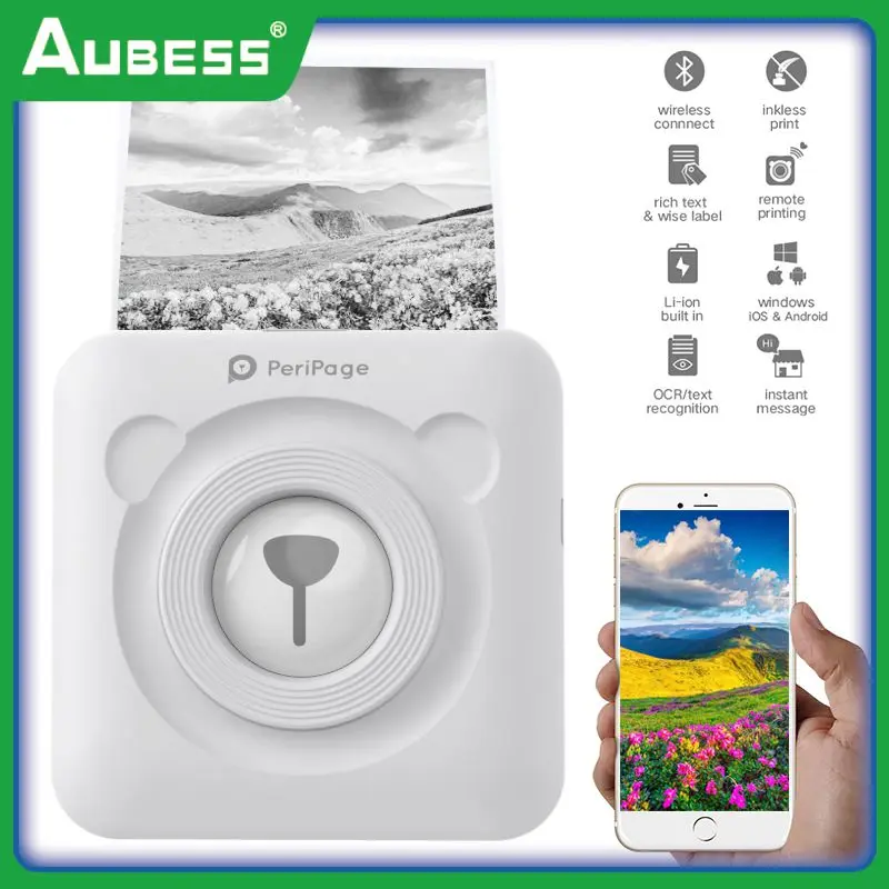 

Portable Smart Photo Mini Printer Thermal Printer Label Memo Receipt Instant Sticker Small Picture Printer bluetooth-compatible