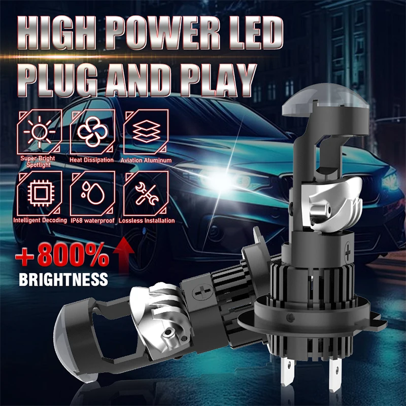 2 шт. беспроводные автомобильные лампы с вентилятором 1000 Вт 9005 лм