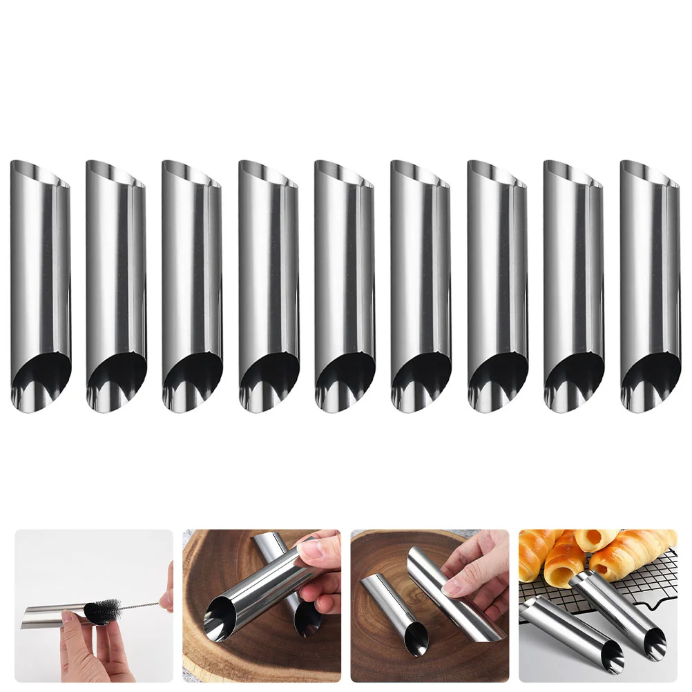 

Horn Molds Cannoli Roll Mold Tubes Cones Forms Cream Pastry Bun Cone Croissant Lady Baking Lock Cake Mini Stick Non Brioche