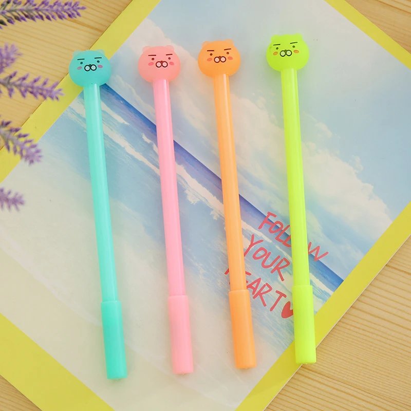 

DL Korean cute adorable bear creative pen student stationery prize black pen easy to eliminate the friction Teaching equipment