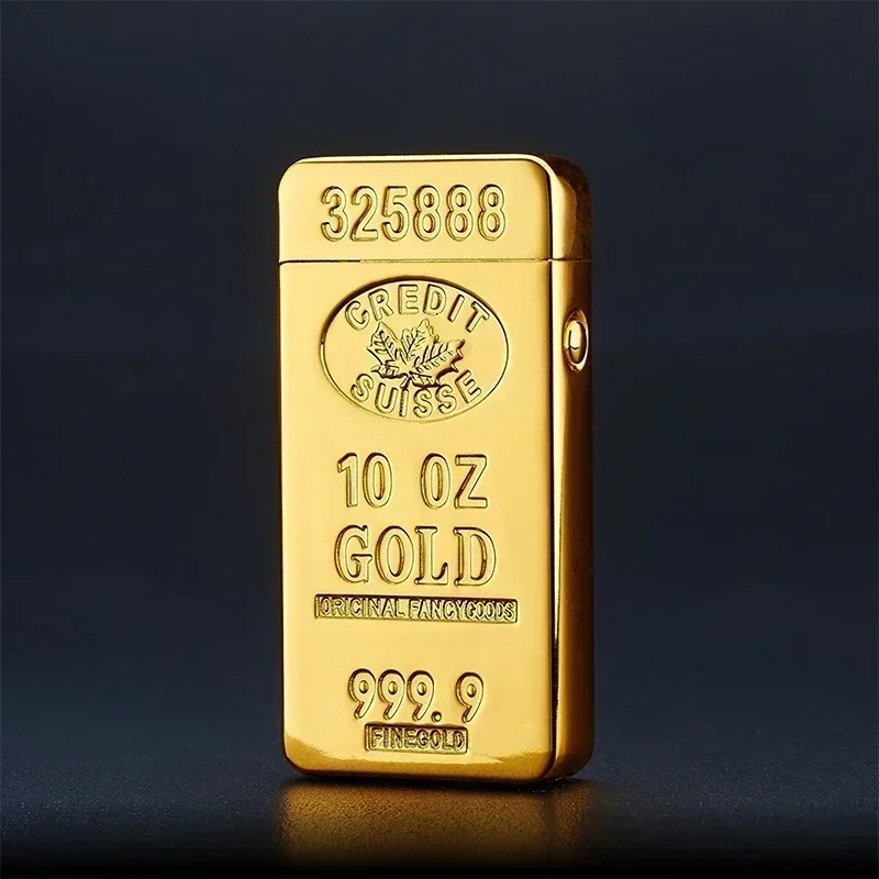 Новинка Золотая зажигалка USB электрическая дуга Зажигалка электронный подарок