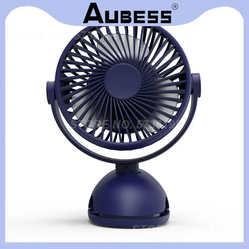 

USB Mini Mute Clip Fan Silent 4 Blades Baby Stroller Fans Portable Air Cooling 3 Speeds Desk Fan Rechargeable Output For Home