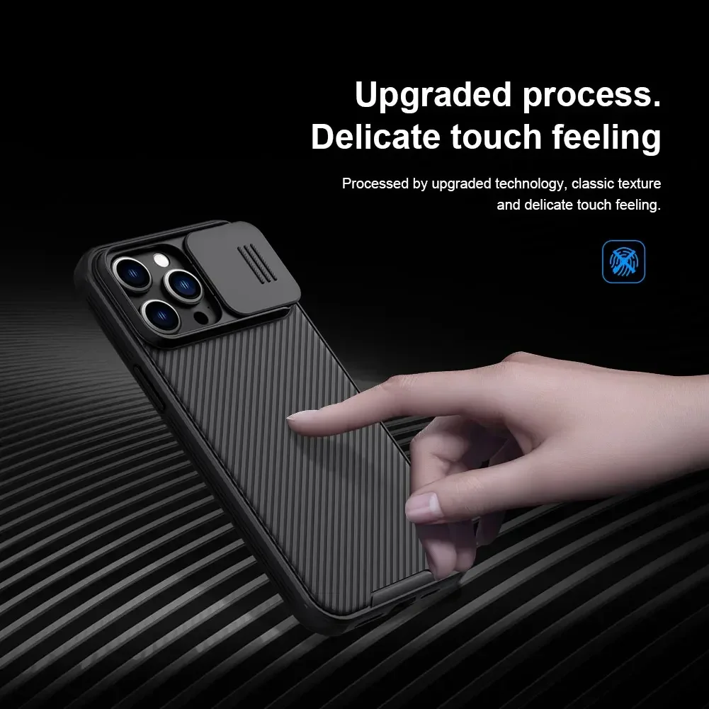 Фото Чехол Nillkin Camshield Pro для iPhone 14, защитный чехол для телефона с камерой, раздвижное окно для объектива, задняя крышка из ТПУ и ПК, защита от царапин №3