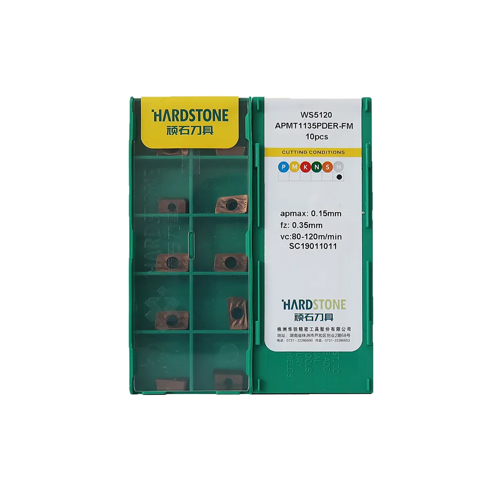 100% оригинальная квадратная Наплечная фрезерная вставка HardStone APMT APMT1135 APMT1135PDER APMT1605PDER FM WS5130 WS5120 HS5130 HS5115