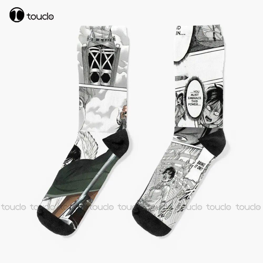 

Mikasa Ackerman Attack On Titan Socks Womens Hiking Socks Personalized Custom Unisex Adult Teen Youth Socks Custom Gift Funny