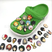 single sale 30 styles my hero academia pvc shoe buckle wholesale sneakers slippers accessories croc charms decorations kids gift