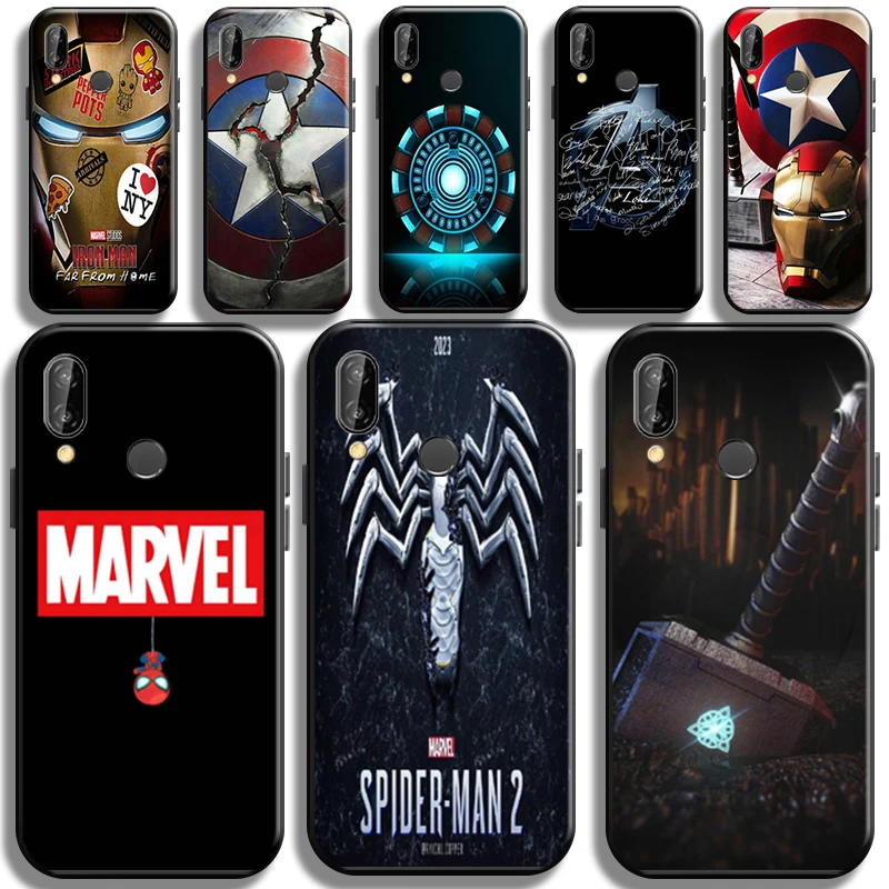 

Marvel Avenger Logo Phone Case For Huawei P20 Pro P20 Lite TPU Black Cover Shell Back Carcasa Soft Liquid Silicon