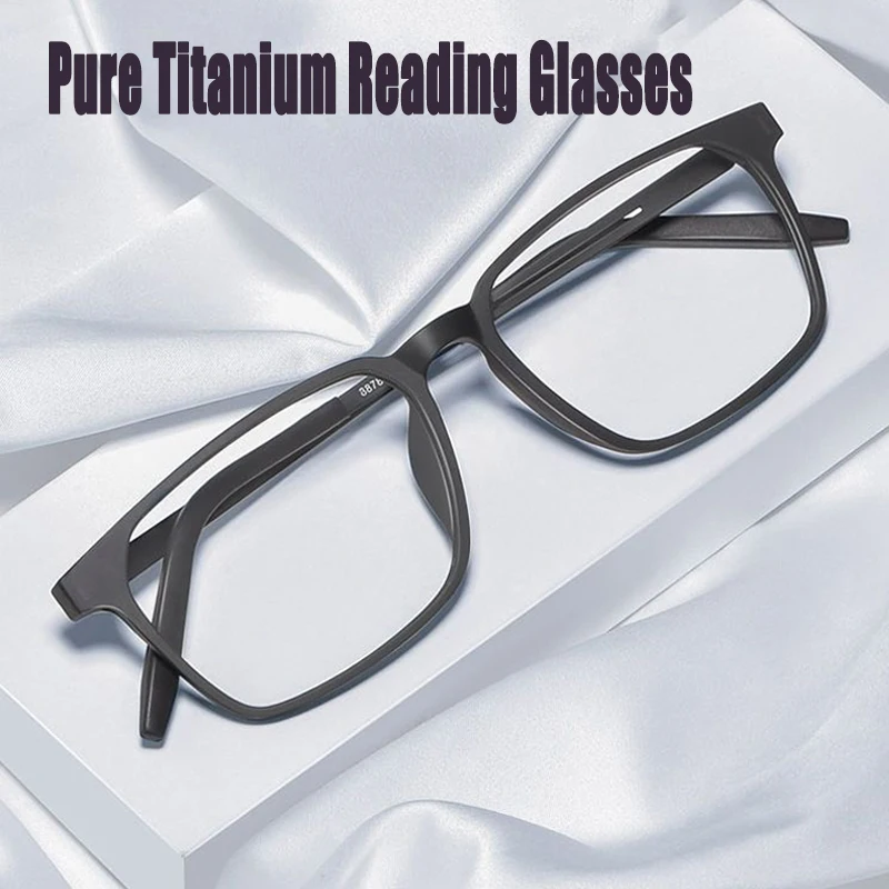 Rich King TR90 Presbyopic Glasses Man Blue Light Reading Glasses Men TR90 Square Glasses For Sight Plus Lenses +1.75+2.25+2.75