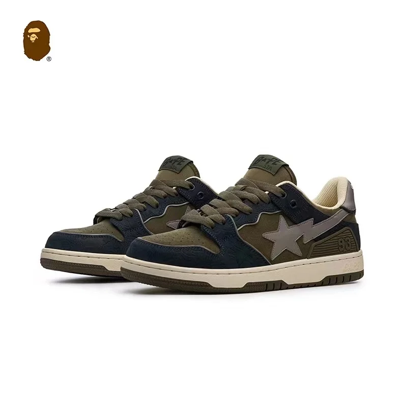 Bapesta SK8 Casual Shoes Woman Fashion Patent Leather Luxury Sneaker Black White Outdoor Trainers Plate-forme Sneakers