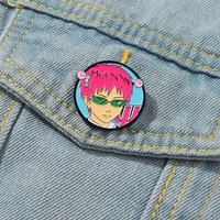 anime saiki kusuo no psi nan enamel pins for backpacks lapel enamel pins and brooches bags badge friend kids for gifts