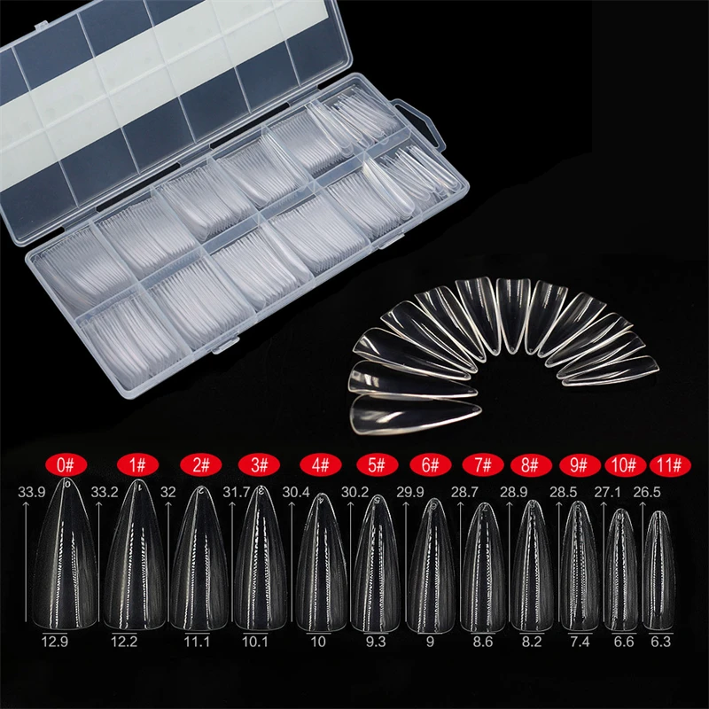 

240pcs/Box XXXL Extension False Nails Art Tips Long Square Coffin False Nails C Curved ABS Fake Nails Manicure Salon Nail Art To