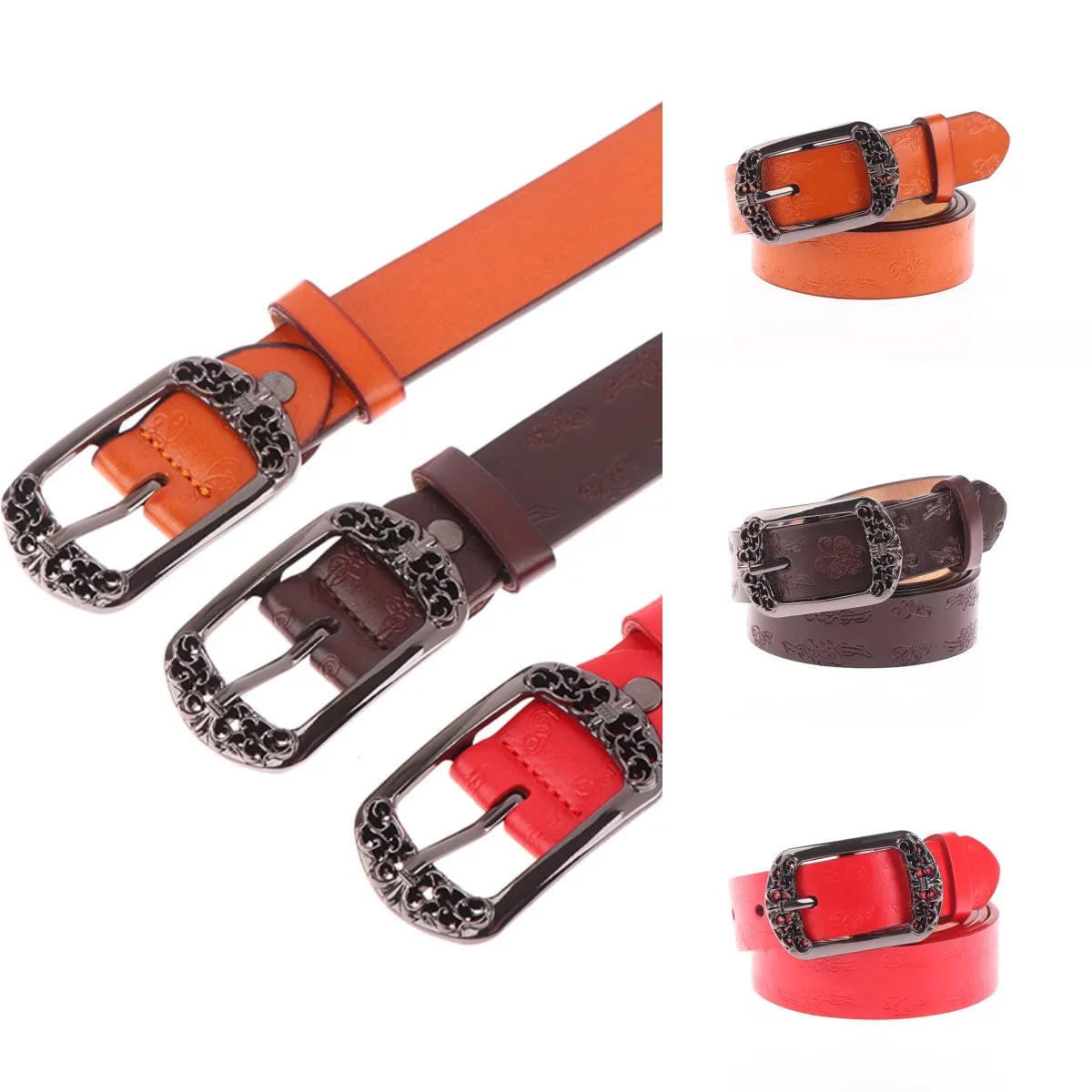 

105cm/110cm/115cm Fashion PU Leather Waist Belts for Women With Vintage Pin Buckle Ladies Strap Jeans Trouser Dress Waistband