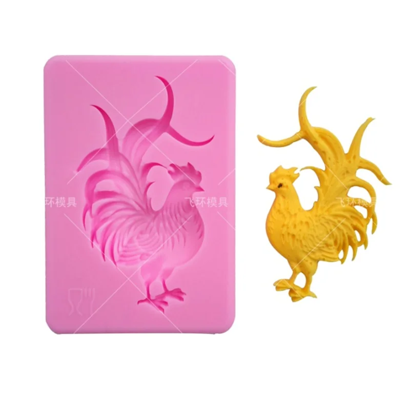 Силиконовые формы в виде петуха курицы искусственное мыло плитка сахара конфеты