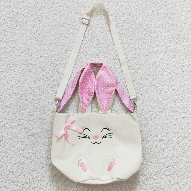 

New Arrivals Cute Toddler Girl Easter Pink Bunny Egg Bag Cloth Bag Fashion Children Coin Purse Messenger Bag
