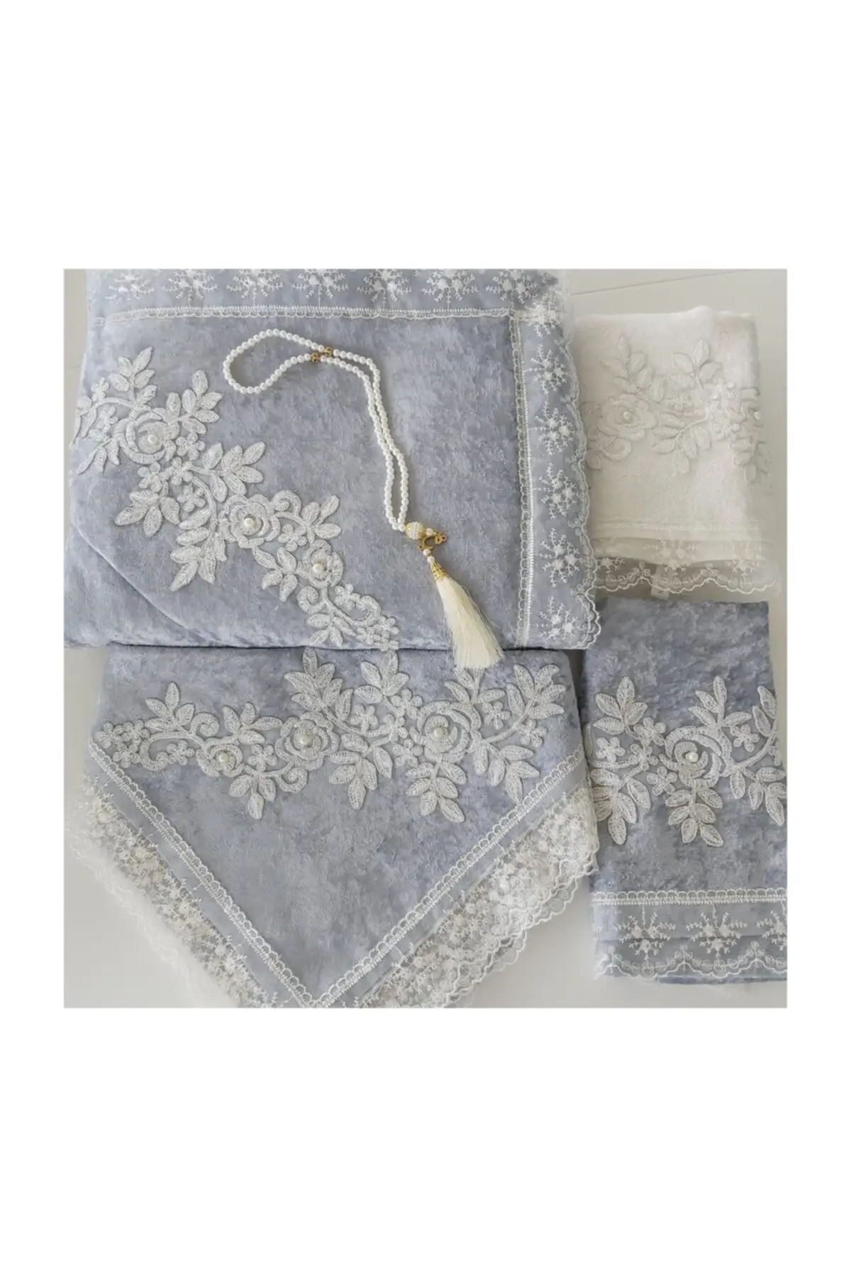 

Velvet Prayer Team 5 Piece Dowries Bohça Bridal Set