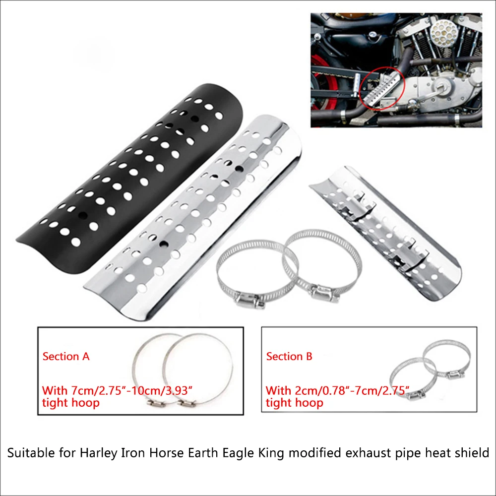 

Motorcycle Exhaust Pipe Heat Shield Anti-Scalding Cover Protector For Halley/Cruise Prince/The Iron Horse 400/Earth Eagle King