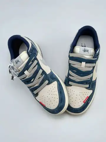 OG [NK] SB Low X Stussy кроссовки серые синие