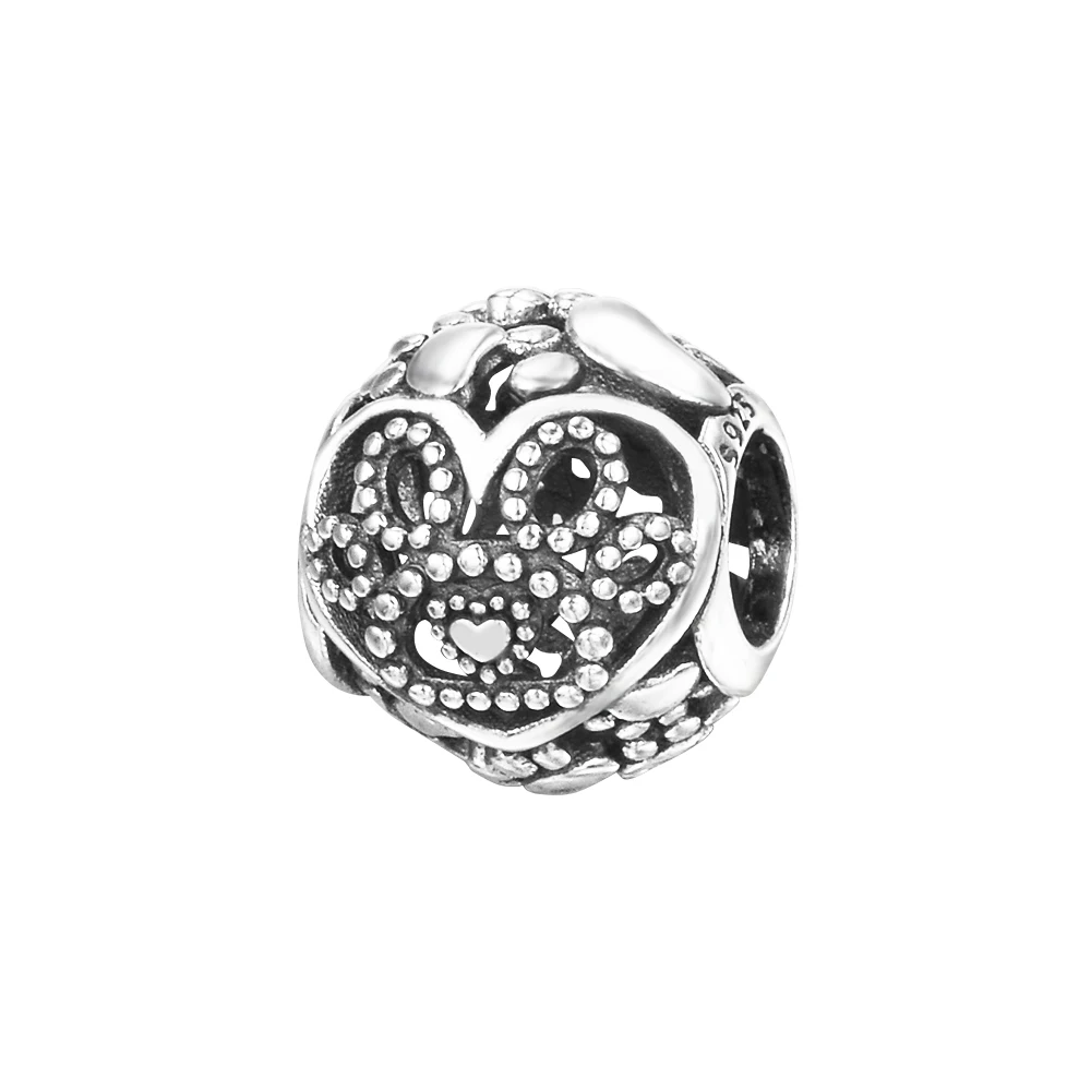 

DIY Fits for Original Charms Bracelets Fur Baby Hearts & Paw Prints Beads 100% 925 Sterling-Silver-Jewelry Free Shipping
