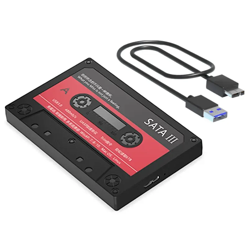 2 5-дюймовый корпус внешнего жесткого диска USB 3.0 SATA 5 Гбит/с HDD и SSD-ленточный UASP для