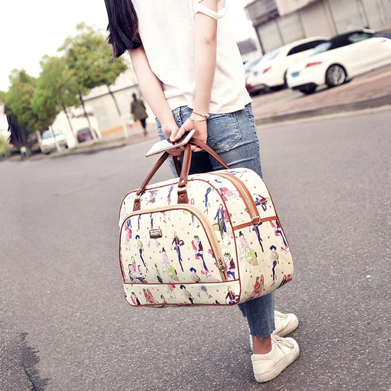 High Capacity Travel Tote Bag Woman Weekend Overnight Short Excursion Clothes Cosmetic Duffle Organizer Luggage Pouch Supplies