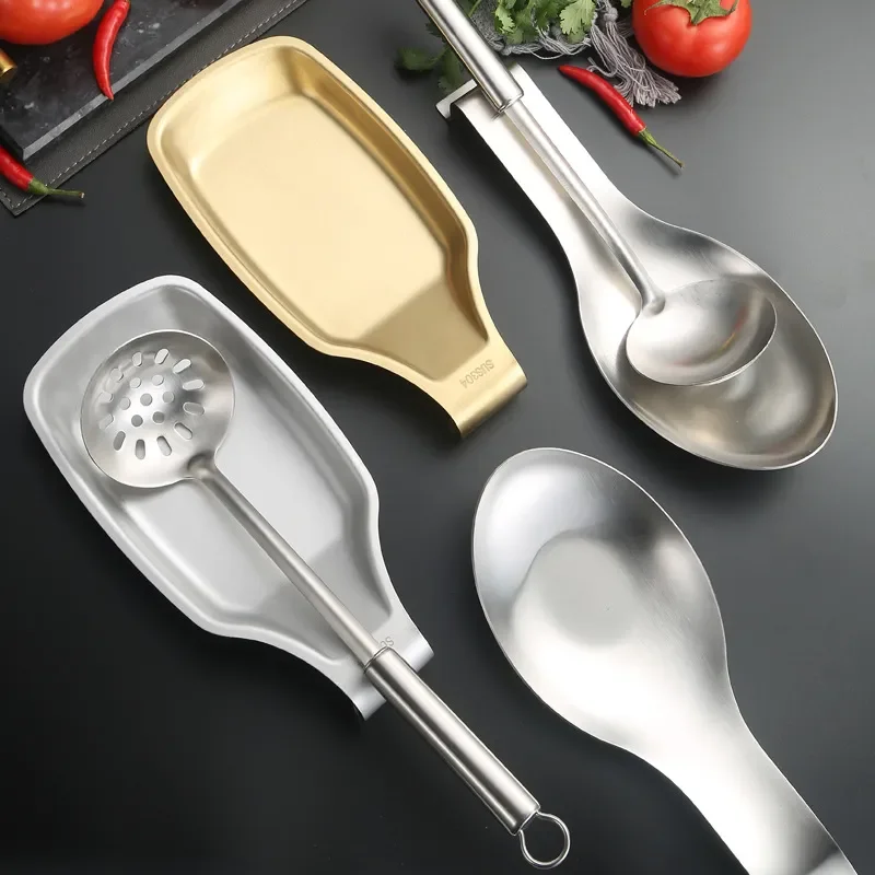 

Clip Buffet Non-slip Clean Spoon Smooth Molding Holder Stable Anti-rust Keep Edges Rest Surface One-piece Polishing
