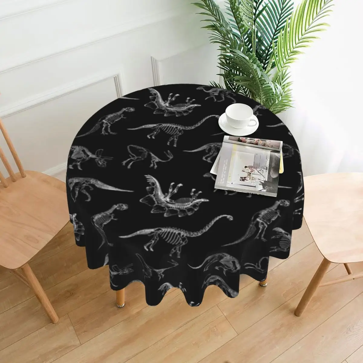 

Dinosaur Skeleton Tablecloth Jurassic World Skeletons Protection Banquet Table Cover Decorative Printed Polyester Table Cloth