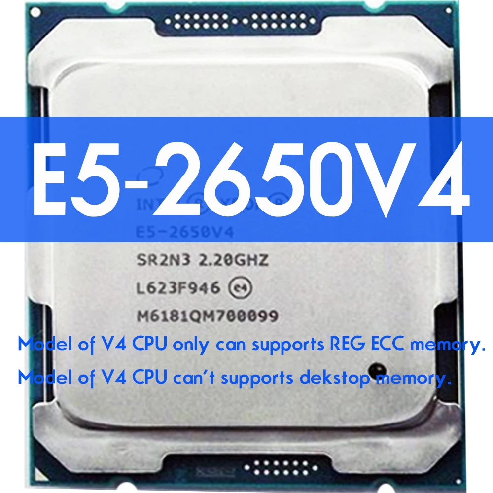 Процессор Intel Xeon E5 2650 V4 E5-2650V4 SR2N3 2 ГГц LGA 2011-3 CPU X99 DDR4 D4 материнская плата платформа
