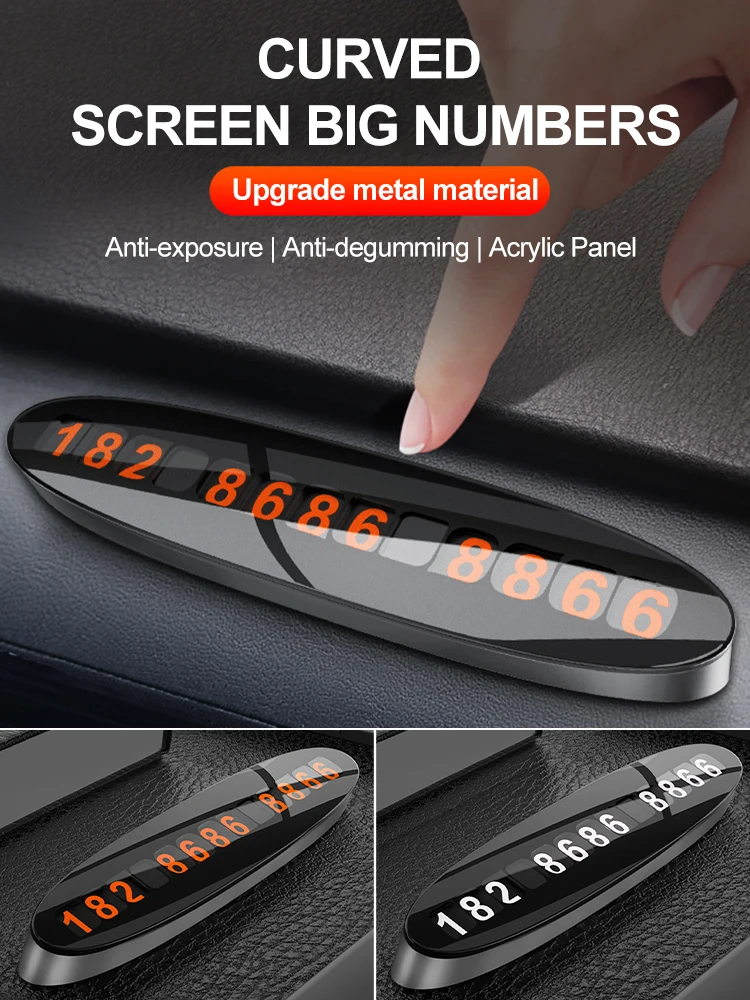 

Temporary Parking Card Phone Number Card Plate Hidden Switch Telephone Number Car Park Stop Automobile Accessories