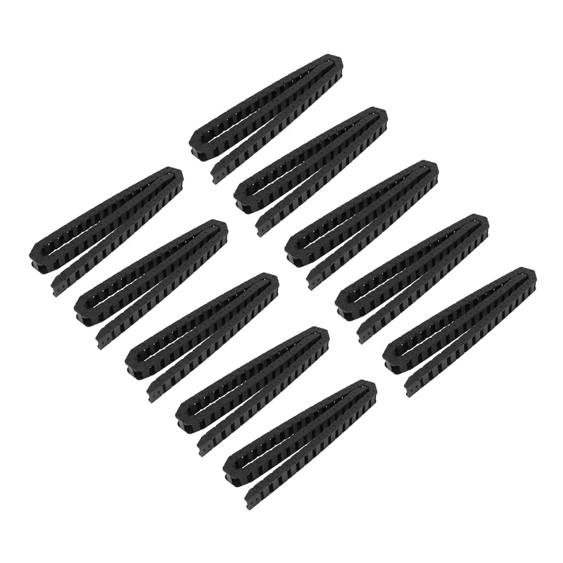 

10Pcs 10 X 20Mm 1M Open On Both Side Plastic Towline Cable Drag Chain