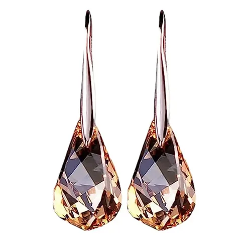 Серьги-капельки разноцветные искусственный кристалл