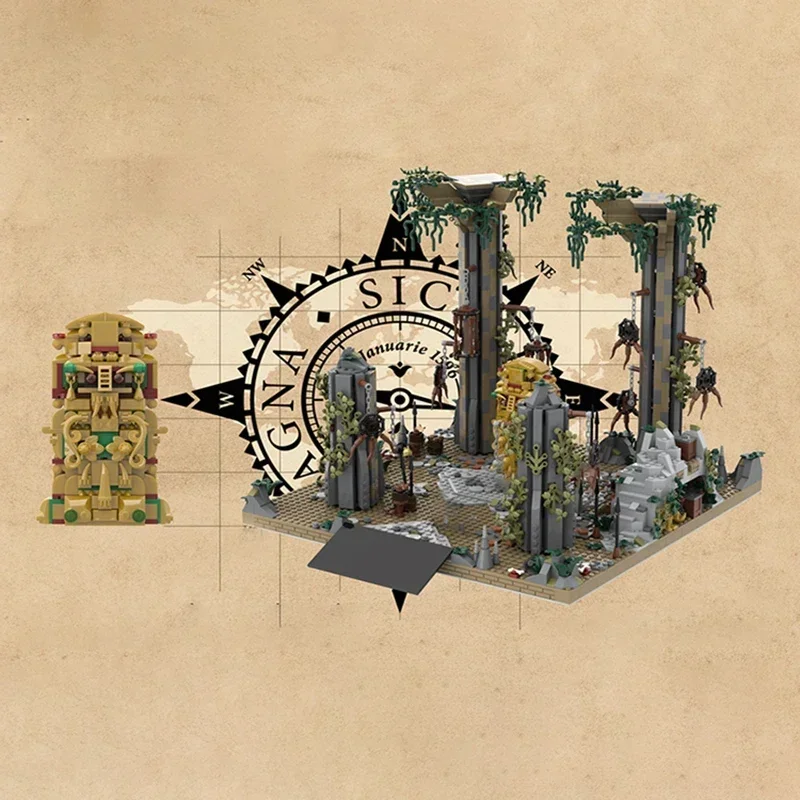 Популярная модель фильма Moc строительные блоки скворание загадочного моря