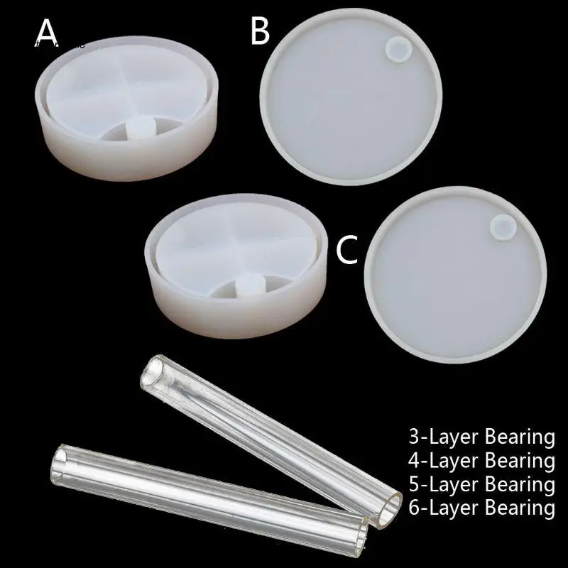 

B36D Handmade Rotating 3-Tiered Tray Jewelry Storage Organizer Resin Casting Mold