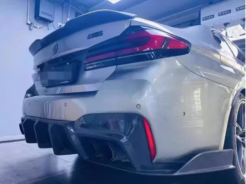 Для BMW M5 F90 2018-2022 передний бампер из углеродного волокна, задний диффузор, боковая юбка, спойлер, выхлопная крышка, комплект кузова (art.: 3920cc4ce4a49) - 3920cc4ce4a49