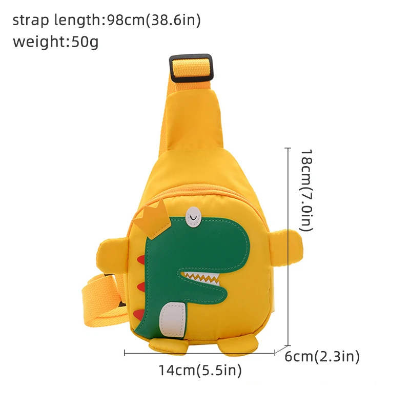 Cute Cartoon Dinosaur Baby Backpacks Children Boy Girl Chest Crossbody Bags Travel Harness Bag Adjustable Animals Kids Backpack