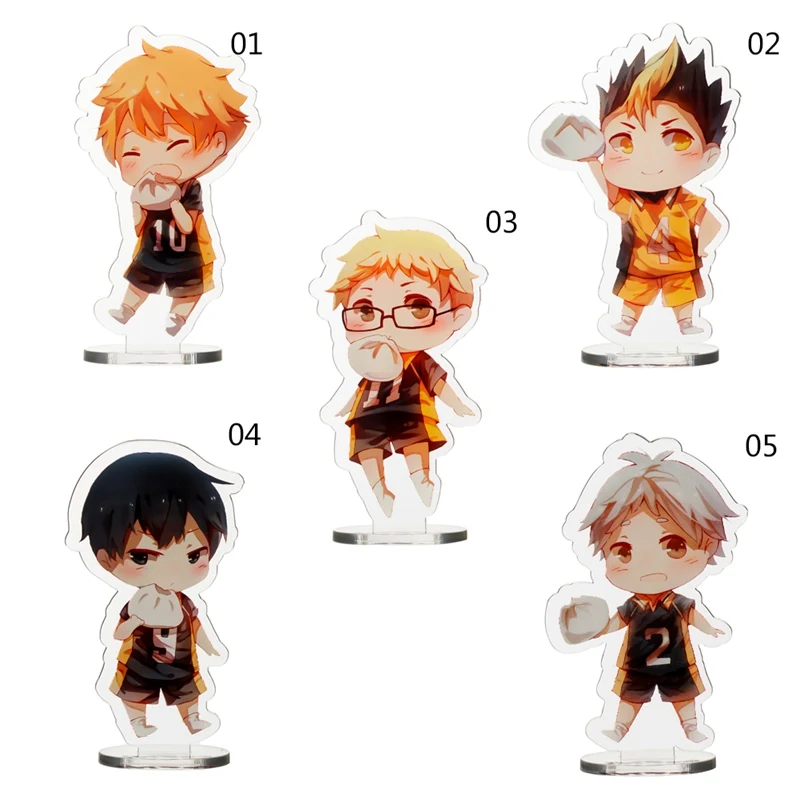 

Аниме Haikyuu Kawaii Милая акриловая настольная подставка фигурки Модель держатель для торта Топпер мероприятия Декор подарок коллекция 8,5 см