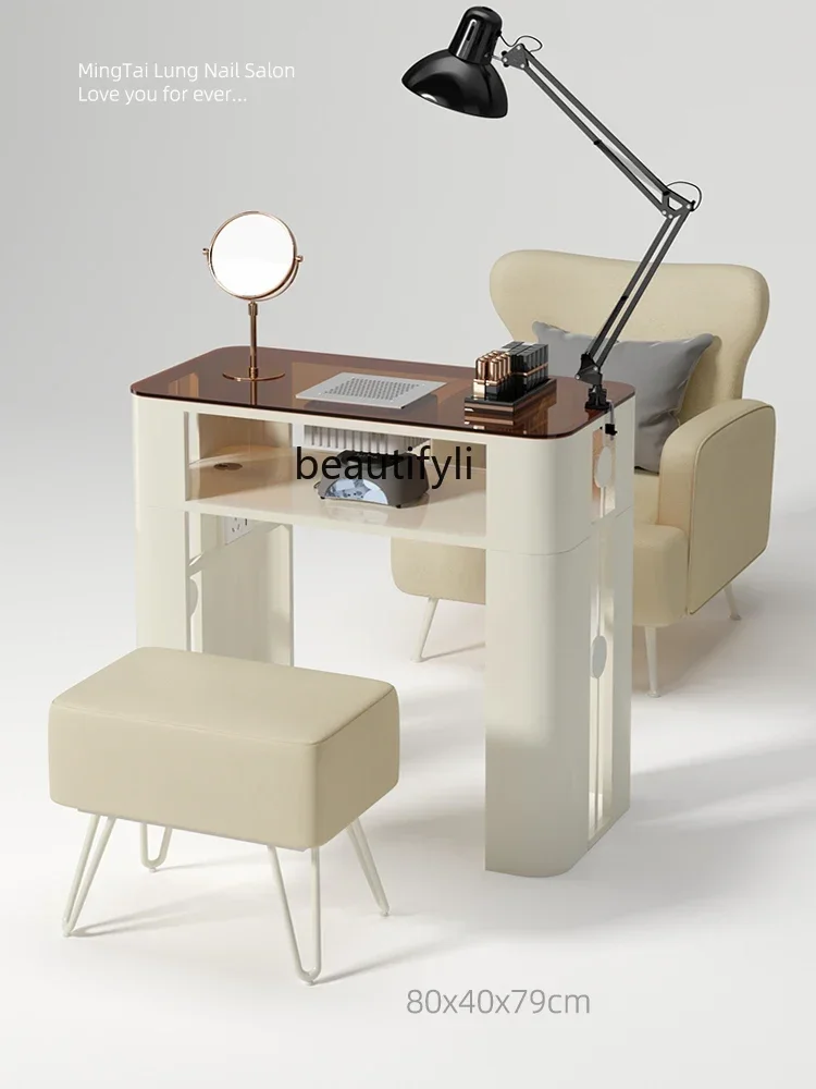 Стеклянный стол для маникюра