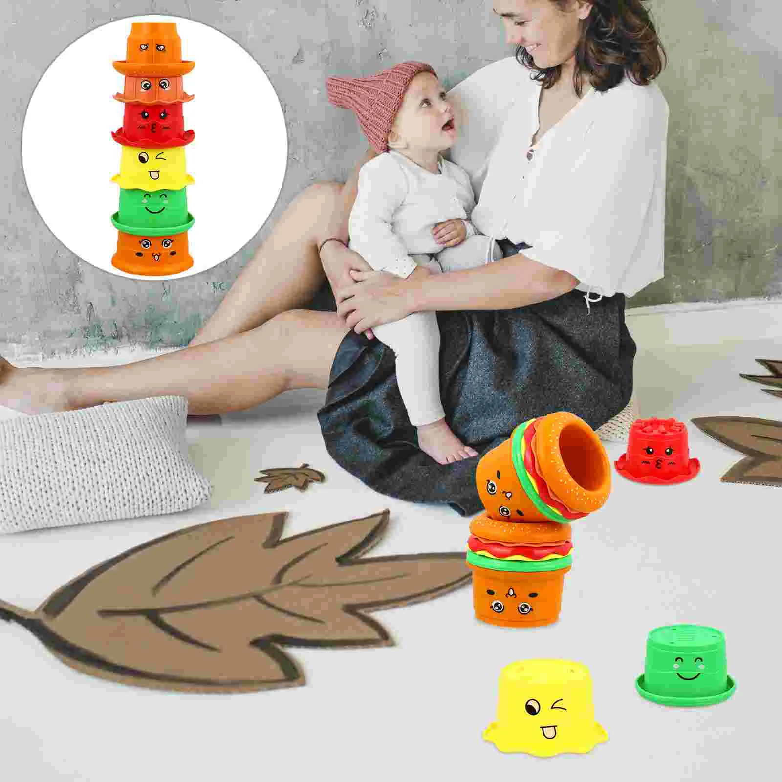 

12Pcs Creative Kids Stackable Cup Funny Bathing Educational Plaything