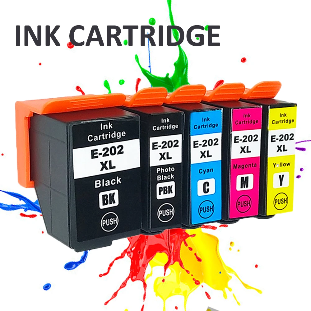 

202XL T02G1 T02H1 1SET 5PSC Compatible Ink Cartridge For Epson 202xl For Epson Expression Premium XP6000 XP-6100 XP6105