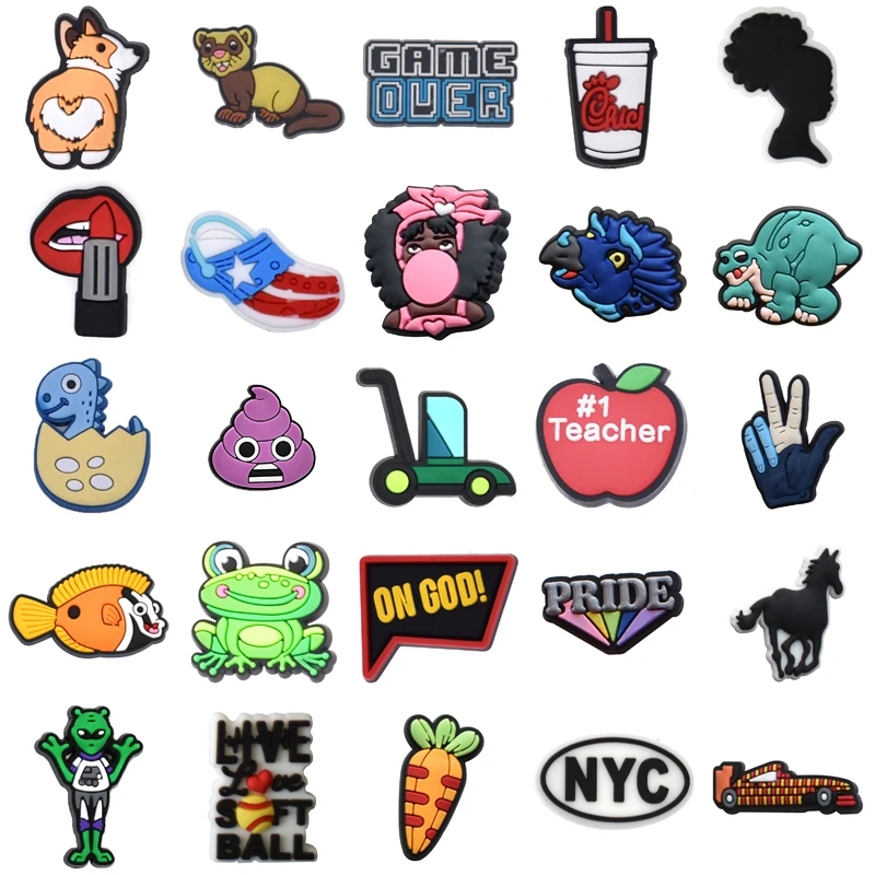 

Wholesale Bulk Packs Girl Shoe Charms Set Jeans Shoes Accessories Boy Decorations for Crocs Women Charm Para Pins Gifts Men Kids